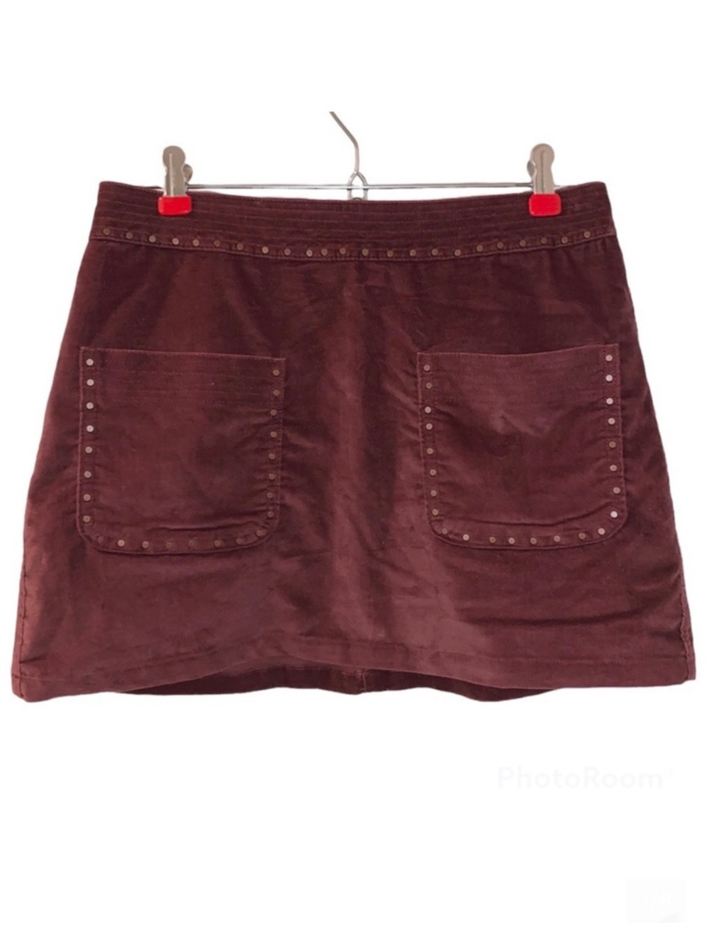 Abercrombie & Fitch Burgundy Corduroy Fabric Mini Skirt - Size 2